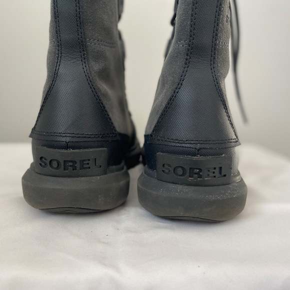 Men's SOREL Explorer Boot Sz 9 Black/Dark Gray - EUC - Picture 4 of 7